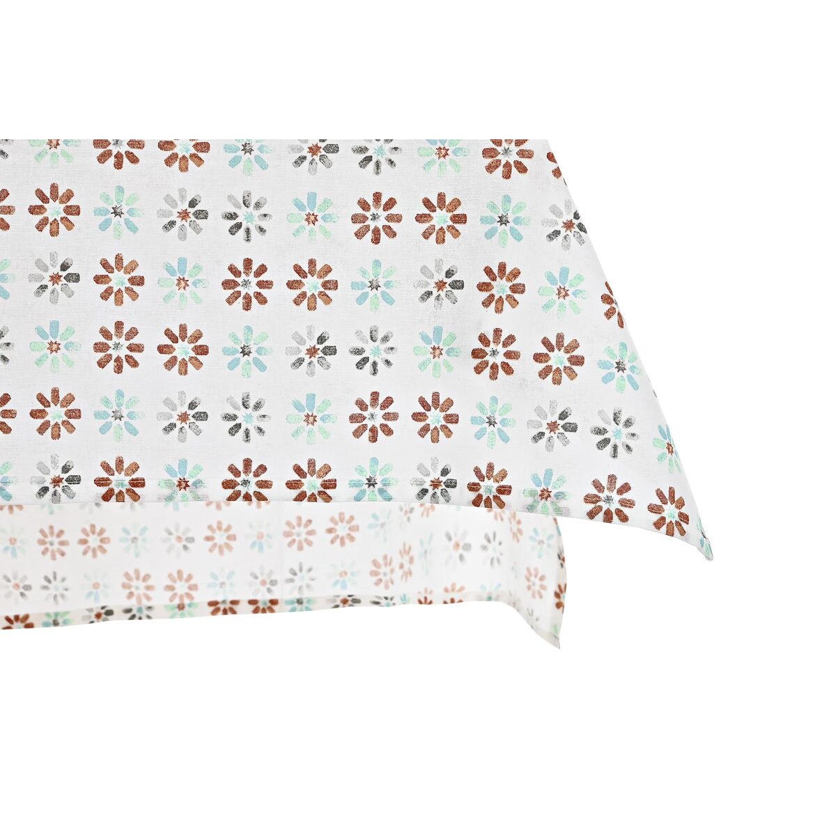 Скатерть и салфетки DKD Home Decor 2 штук 150 x 150 x 0,5 cm Серый Небесный синий-5