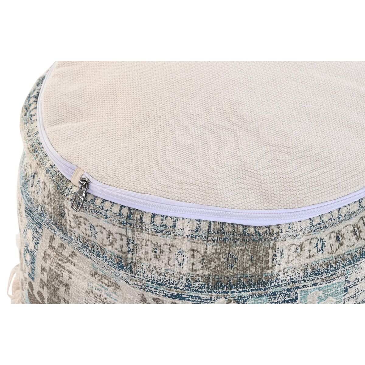 وسادة DKD Home Decor Soil Beige Blue Brown 40 × 40 × 40 سم Arab Fringe-2