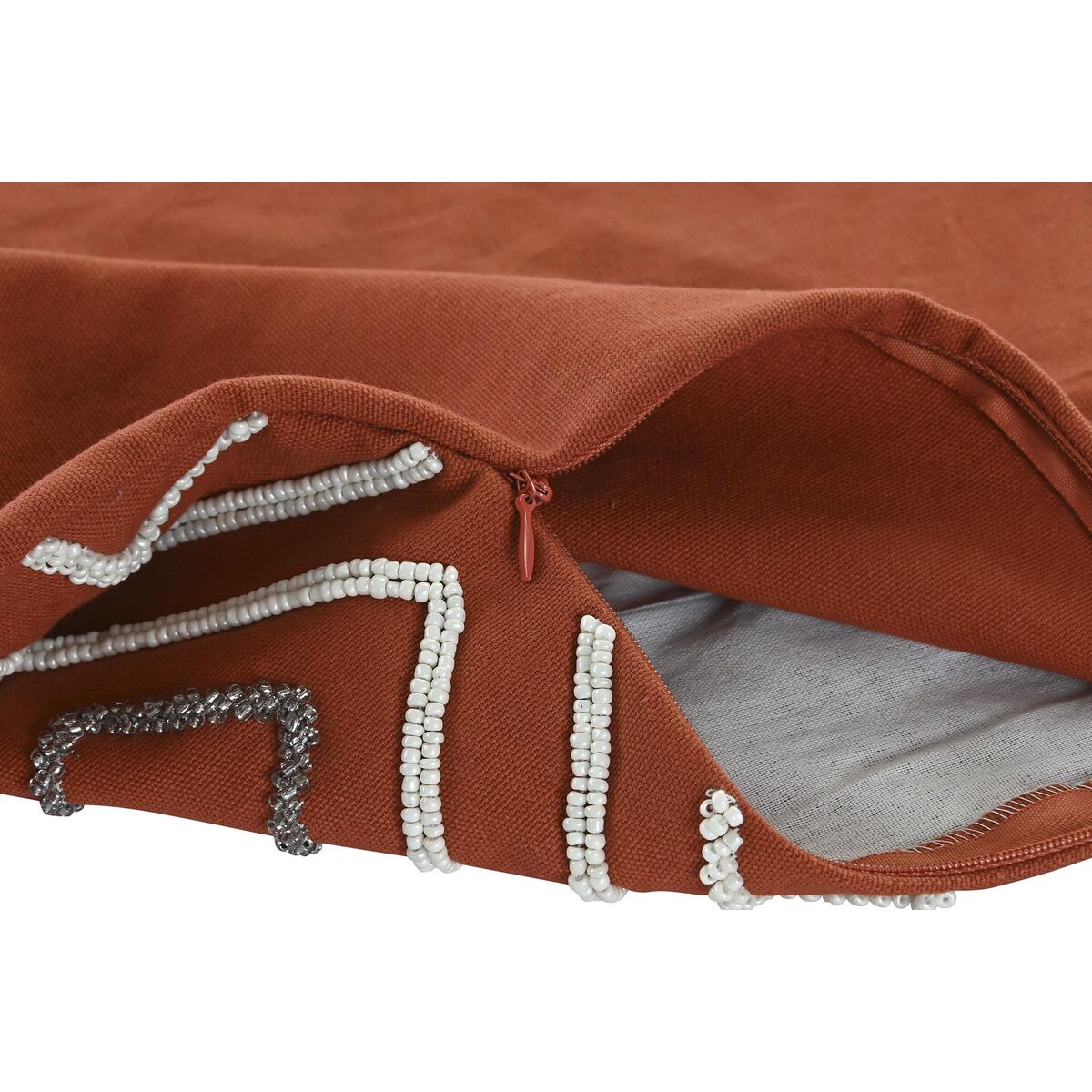 Colcha para almofada DKD Home Decor terracota de 50 x 1 x 50 cm-3