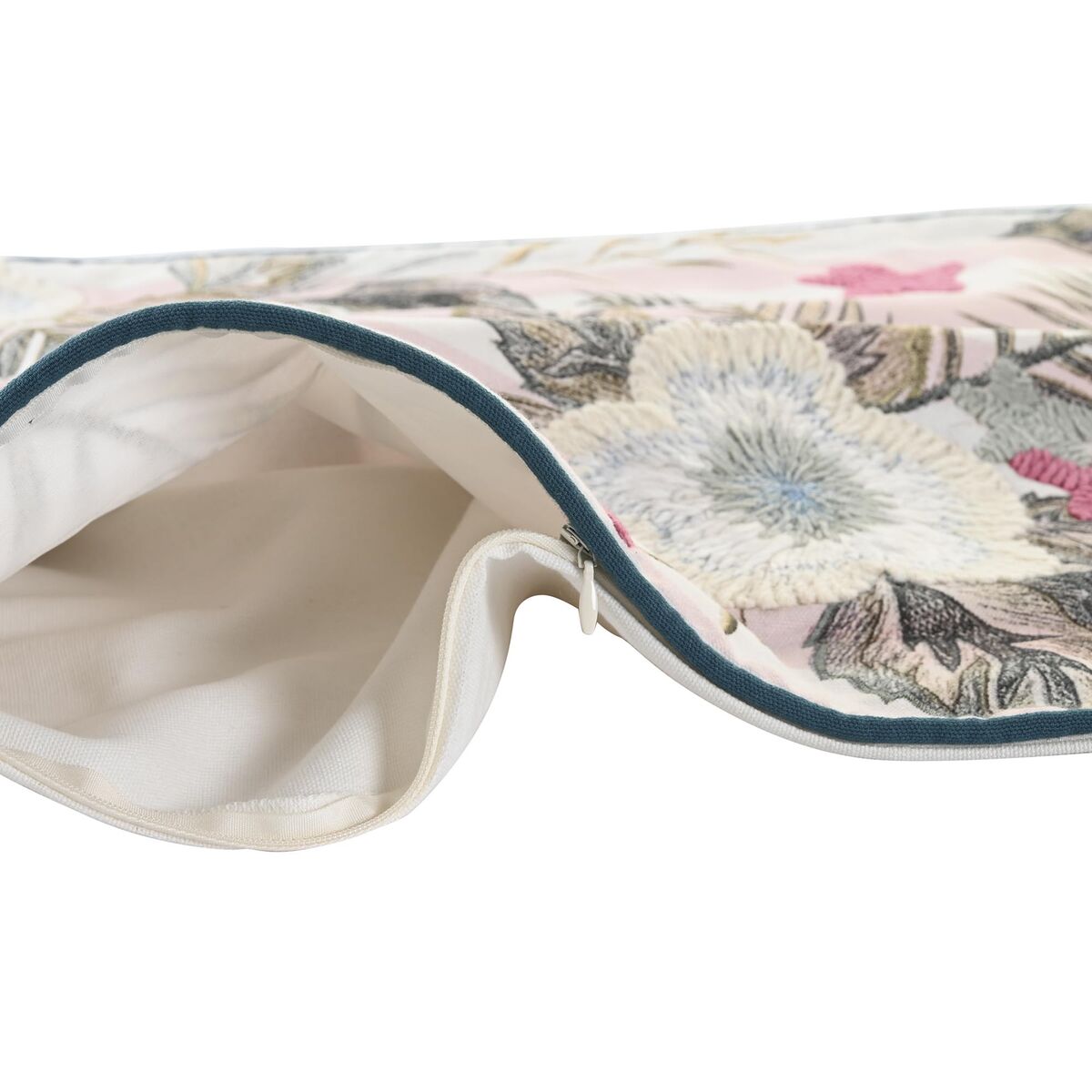 Revestimento para almofada DKD Home Decor Rosa Verde tropical 50 x 1 x 50 cm-3