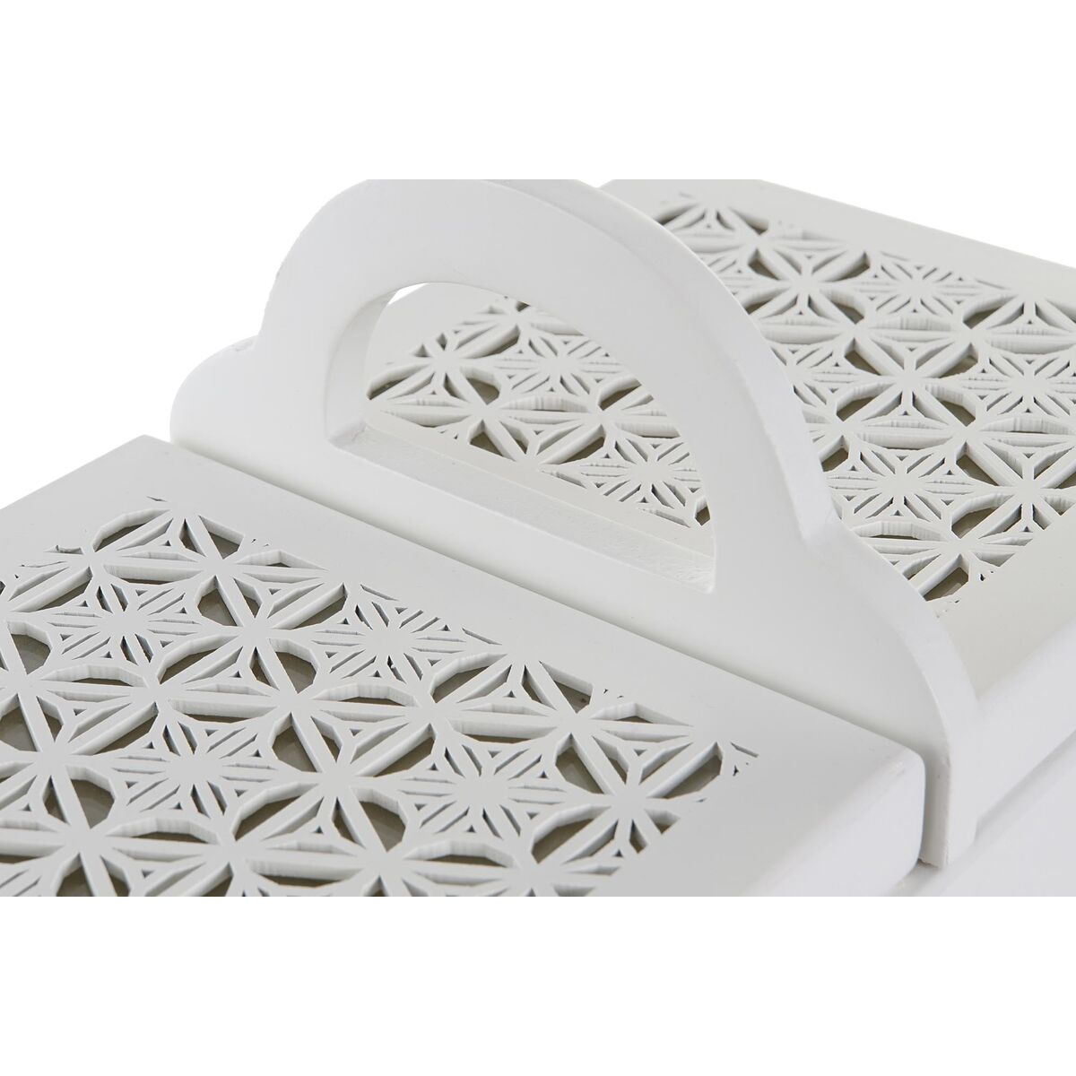 Шкатулка DKD Home Decor Стеклянный Белый Слоновая кость Деревянный MDF 30 x 17 x 24 cm-3