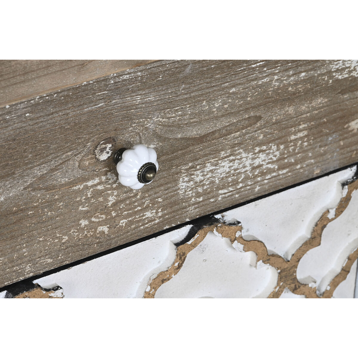 Device DKD Home Decor Blue White Dark Brown Spruce Wooden MDF 122 x 42 x 63 cm-3