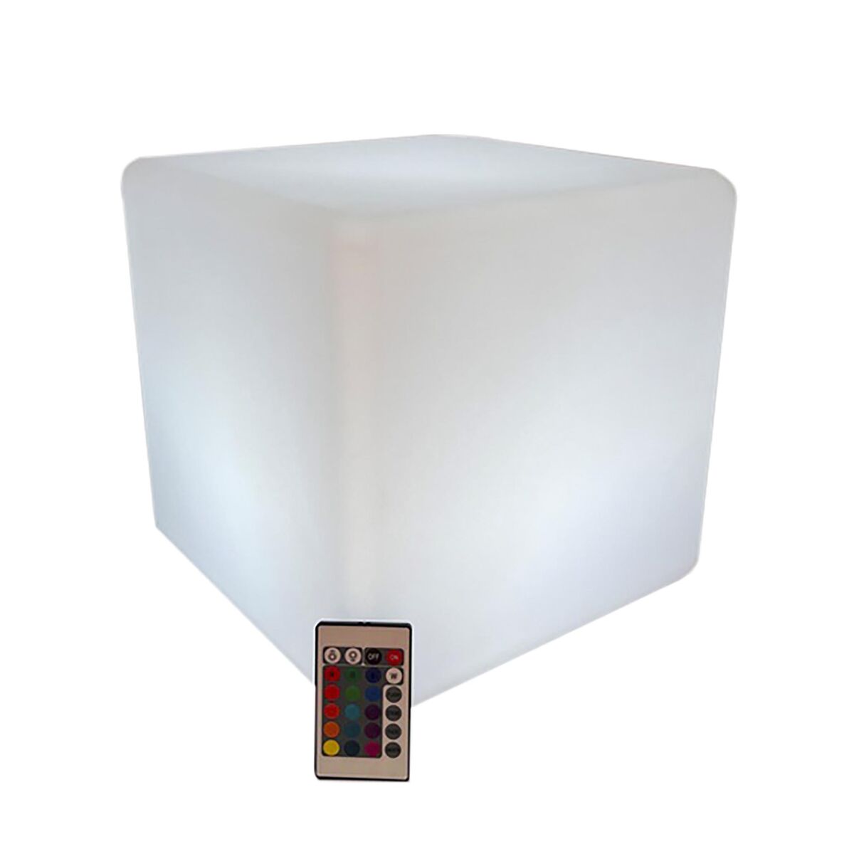 Solar Luminaire DKD Ev Dekoru Kare Beyaz 30 x 30 x 30 cm