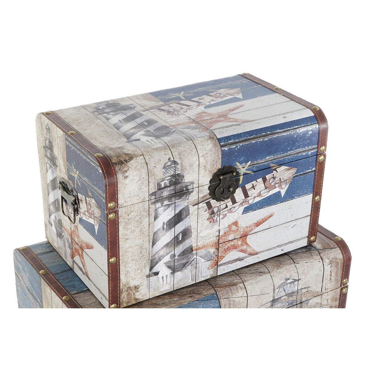 Сундук DKD Home Decor Деревянный Полиуретан Разноцветный (60 x 40 x 39,5 cm)-2