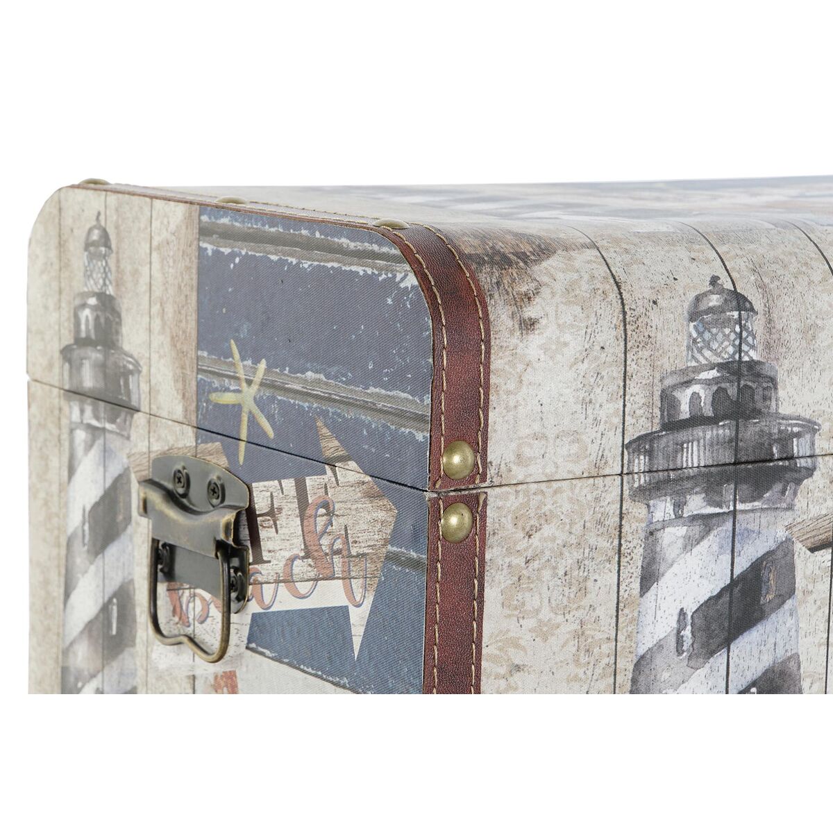 Сундук DKD Home Decor Деревянный Полиуретан Разноцветный (60 x 40 x 39,5 cm)-3