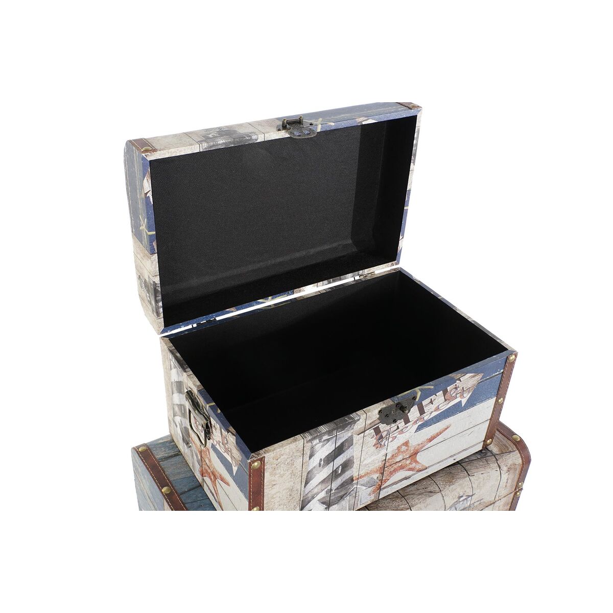 Сундук DKD Home Decor Деревянный Полиуретан Разноцветный (60 x 40 x 39,5 cm)-4