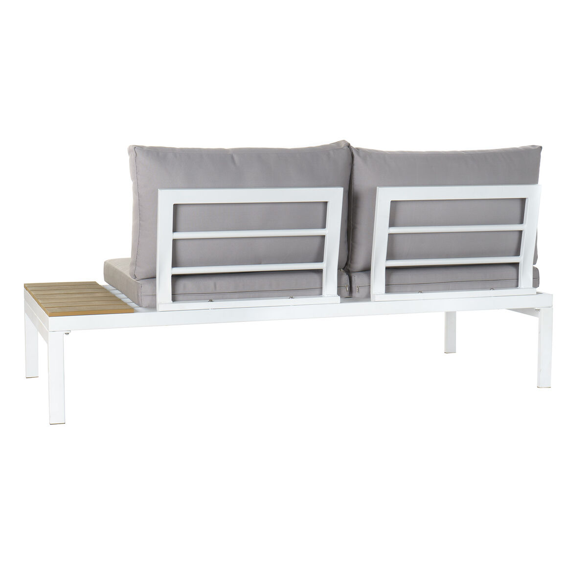 Садовый диван DKD Home Decor Белый Серый Металл Смола Сталь 30 x 40 cm 212 x 155 x 79 cm 228 x 155 x 79 cm-3