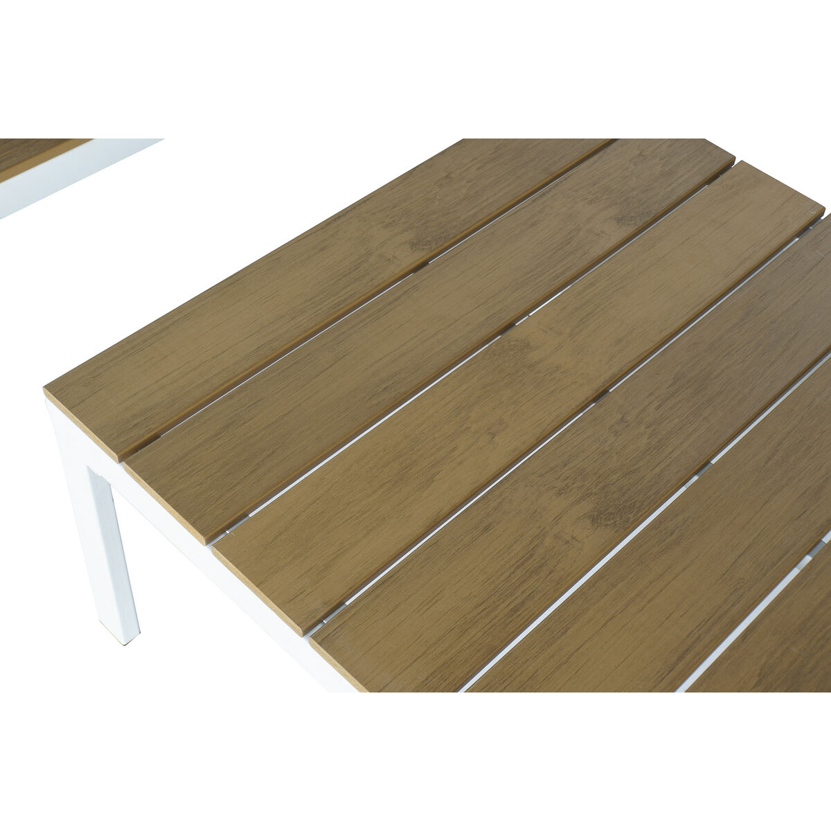 Садовый диван DKD Home Decor Белый Серый Металл Смола Сталь 30 x 40 cm 212 x 155 x 79 cm 228 x 155 x 79 cm-4