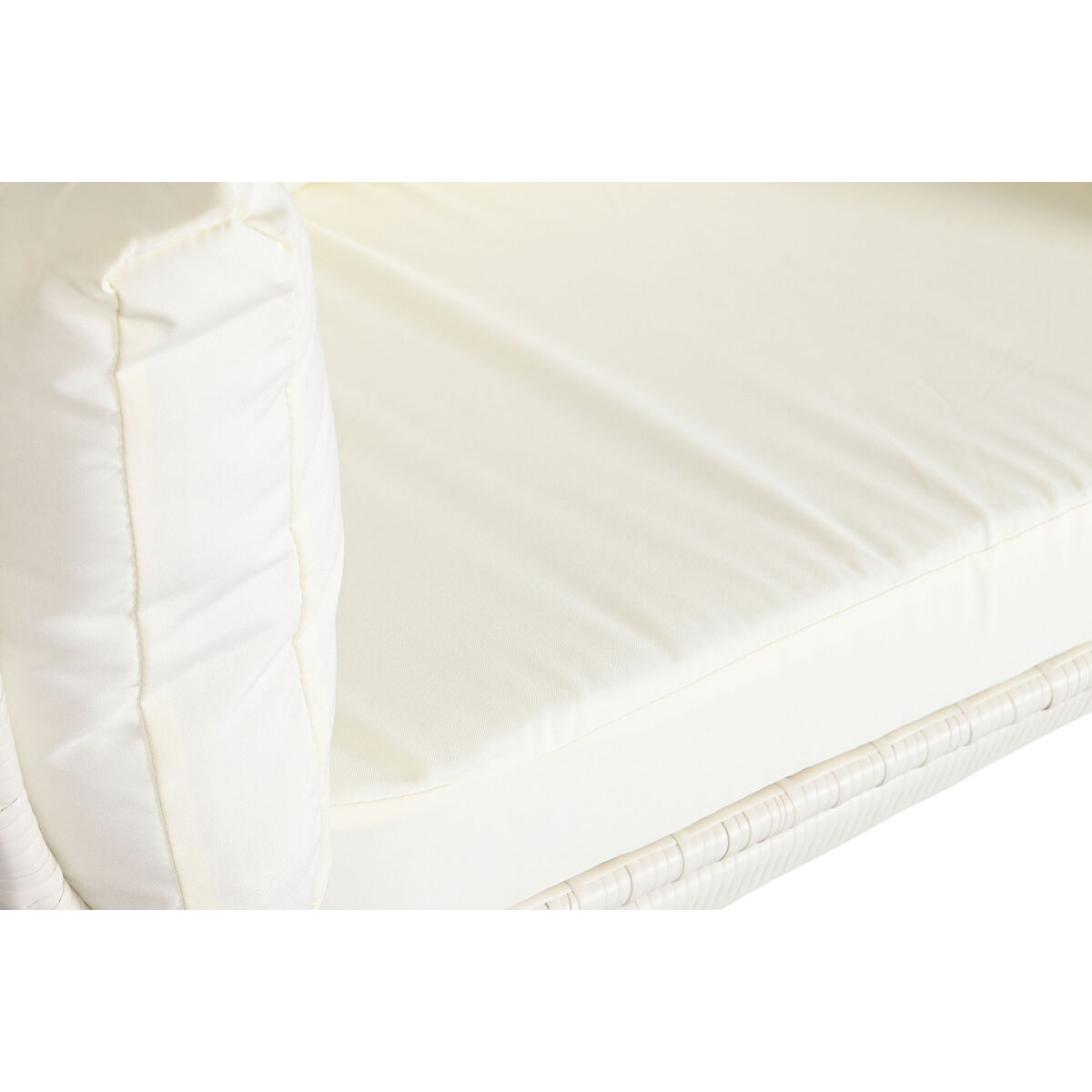 Садовое кресло DKD Home Decor 130 x 68 x 146 cm синтетический ротанг Сталь Белый-4