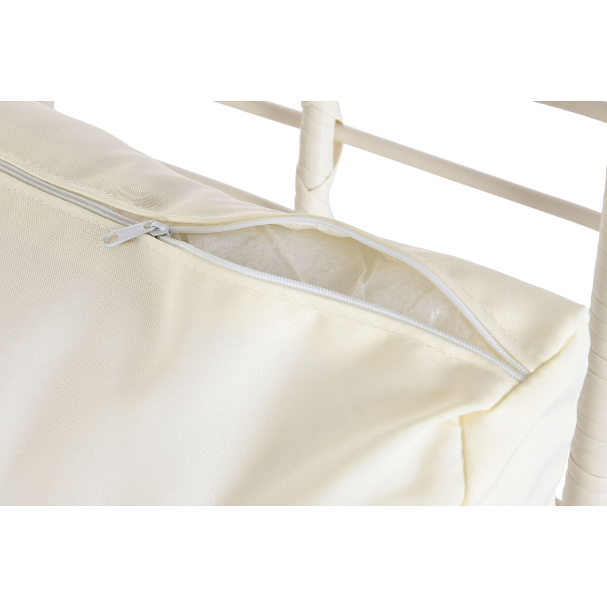 Садовое кресло DKD Home Decor 130 x 68 x 146 cm синтетический ротанг Сталь Белый-7