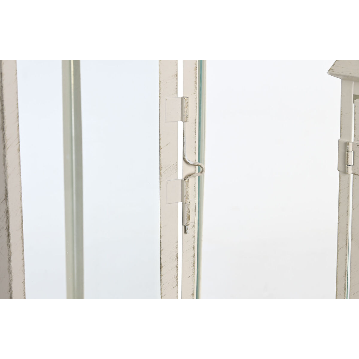 Уличные фонари DKD Home Decor 23 x 20 x 55 cm Отделка состаренная Стеклянный Белый Железо Shabby Chic-3