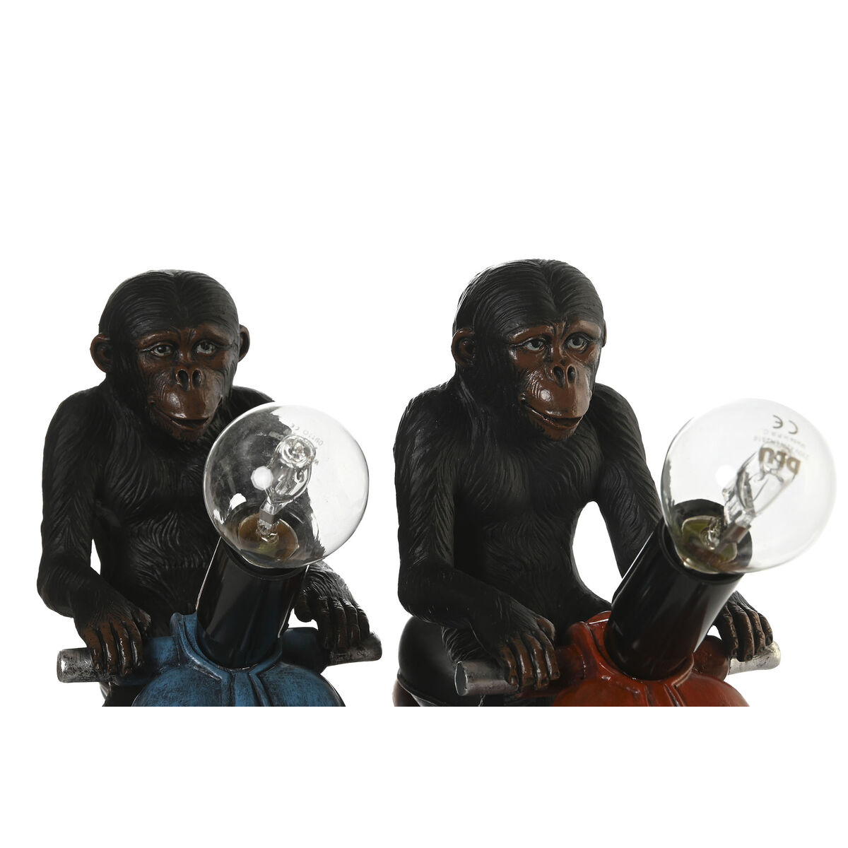 टेबल लैंप डीकेडी होम डेकोर 24। 5 x 10 x 23। 5 सेमी रेड ब्लू राल 220 वी 40 डब्ल्यू (2 टुकड़े)-2