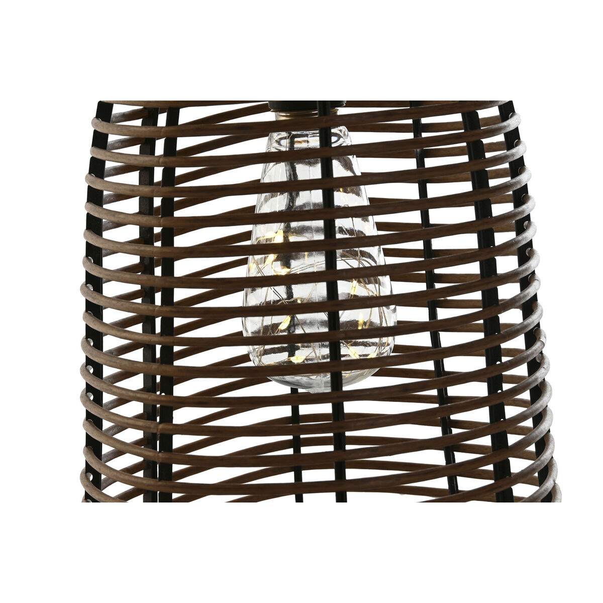 Солнечный светильник DKD Home Decor Коричневый Чёрный Бамбук ротанг 20 x 20 x 45 cm-2