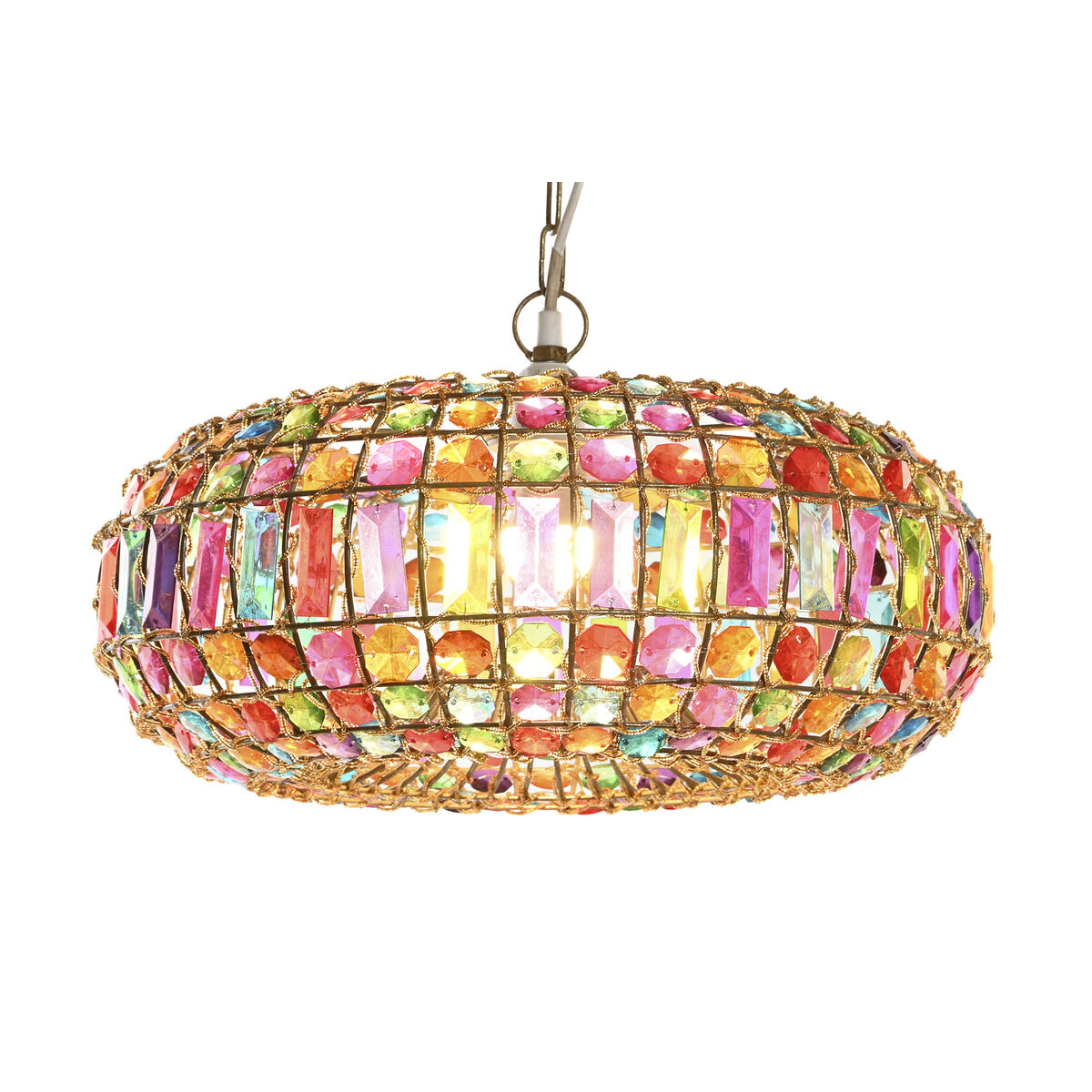 Ceiling lamp DKD Home Decor 44 x 44 x 23.5 cm Metal Copper Multicolored 40 W 50 W-3