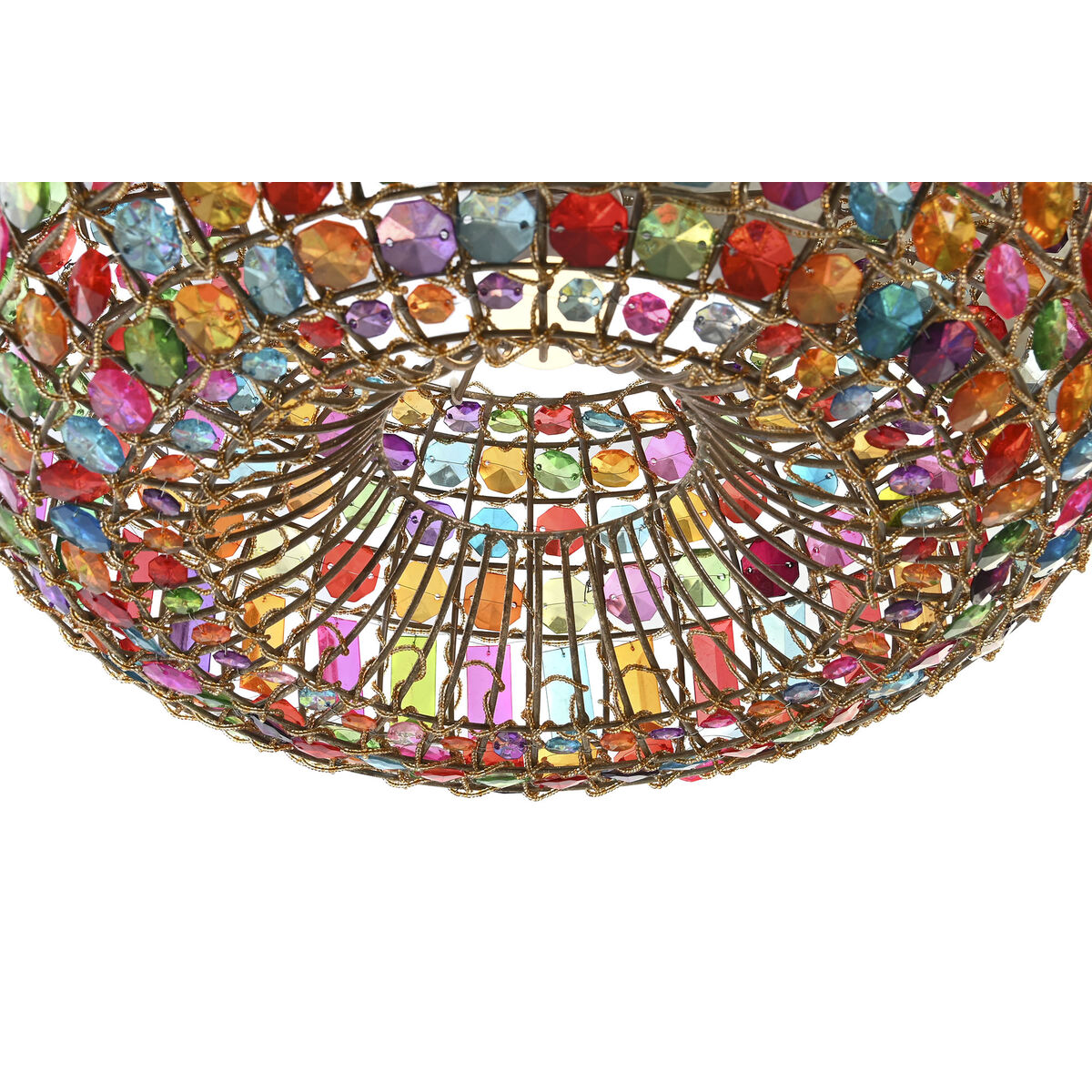 Ceiling lamp DKD Home Decor 44 x 44 x 23.5 cm Metal Copper Multicolored 40 W 50 W-5