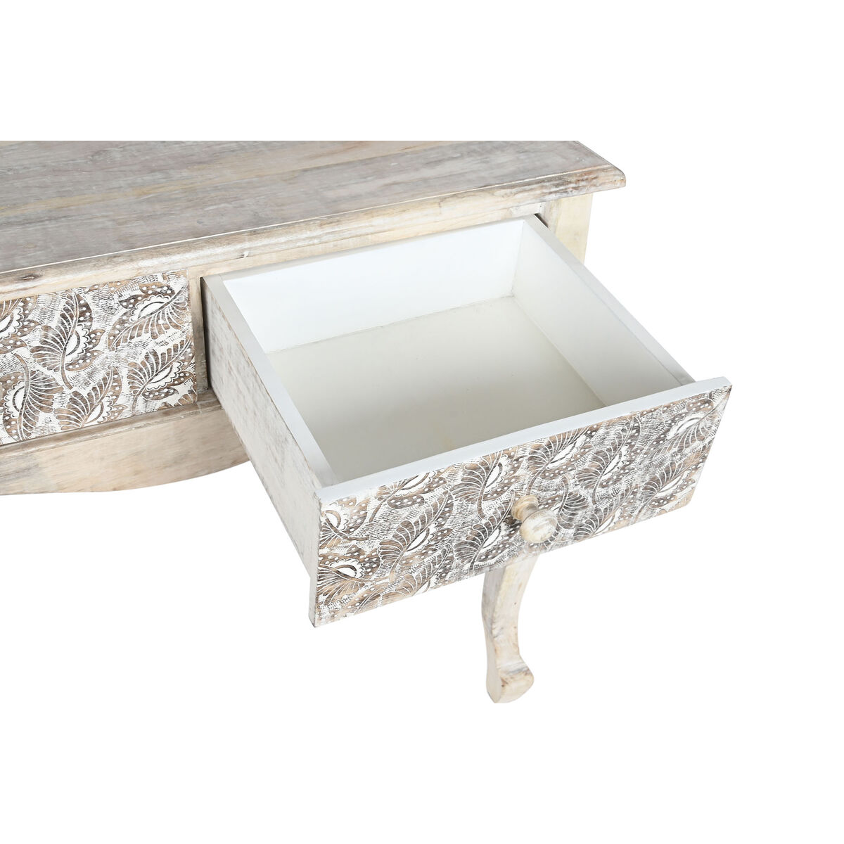 Console DKD Home Decor White Wood Mango 91 x 42 x 81 cm-4