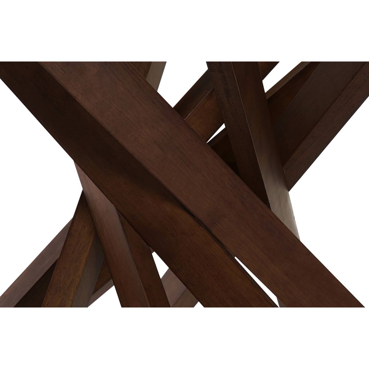 Обеденный стол DKD Home Decor Стеклянный Коричневый Прозрачный Oрех 120 x 120 x 76 cm-3