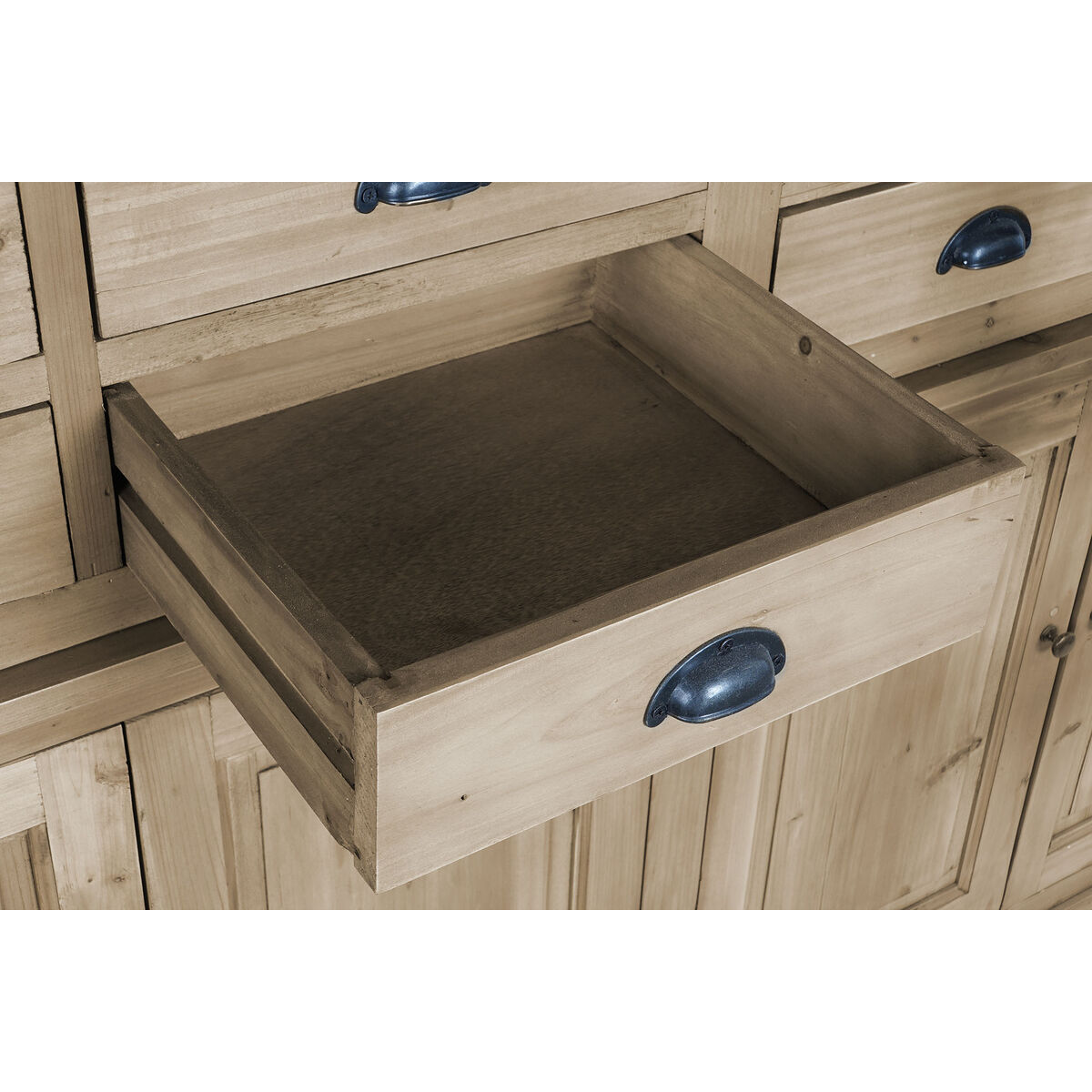 Полка DKD Home Decor Натуральный Стеклянный Железо Сосна Переработанная древесина 180 x 47 x 238 cm-7