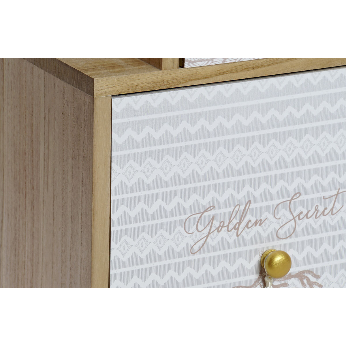 Device DKD Home Decor Natural Wood Pavlovnia 120 x 25 x 110 cm-2