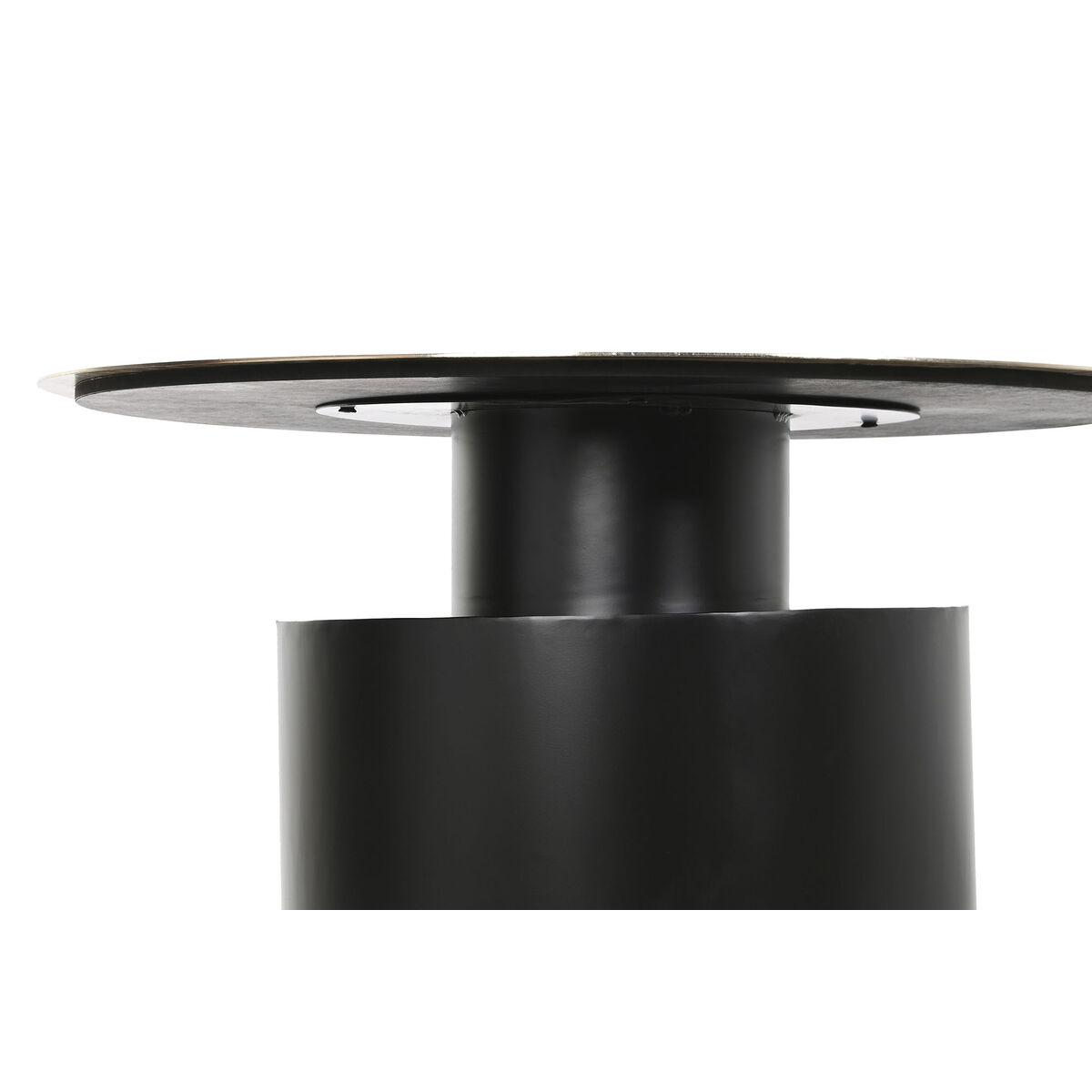 सहायक तालिका डीकेडी होम डेकोर 76 x 76 x 46 सेमी ब्लैक गोल्ड प्लेटेड आयरन-3