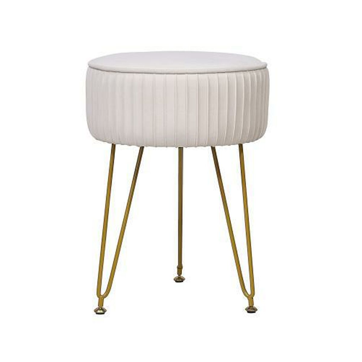 Supporto per i piedi DKD Home Decor 34,5 x 34,5 x 48 cm Metallo Bianco moderno-2