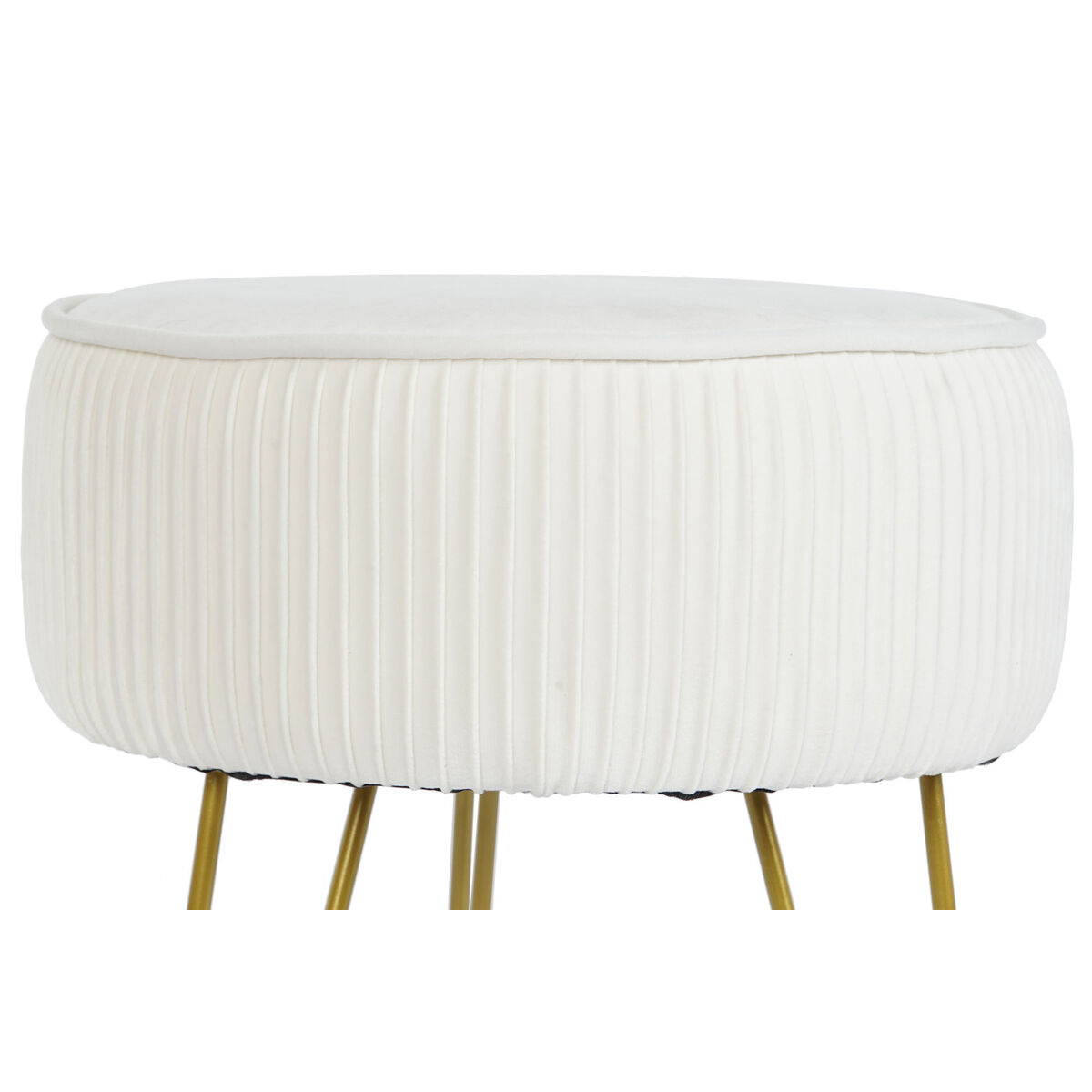 Supporto per i piedi DKD Home Decor 34,5 x 34,5 x 48 cm Metallo Bianco moderno-3