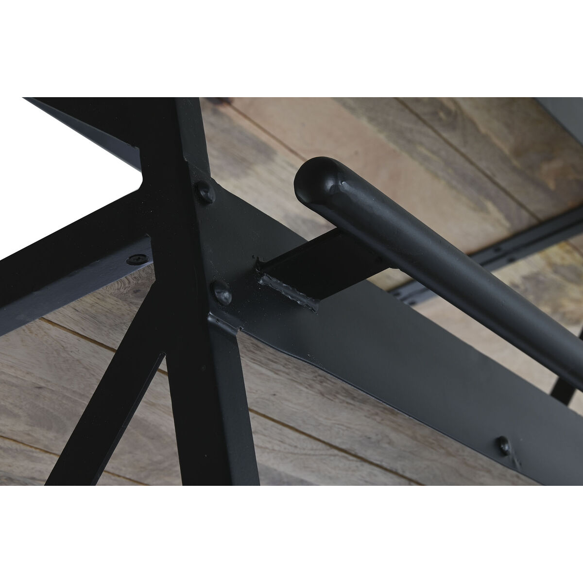 Полка DKD Home Decor 180 x 35 x 220 cm Натуральный Чёрный Металл Древесина манго-3