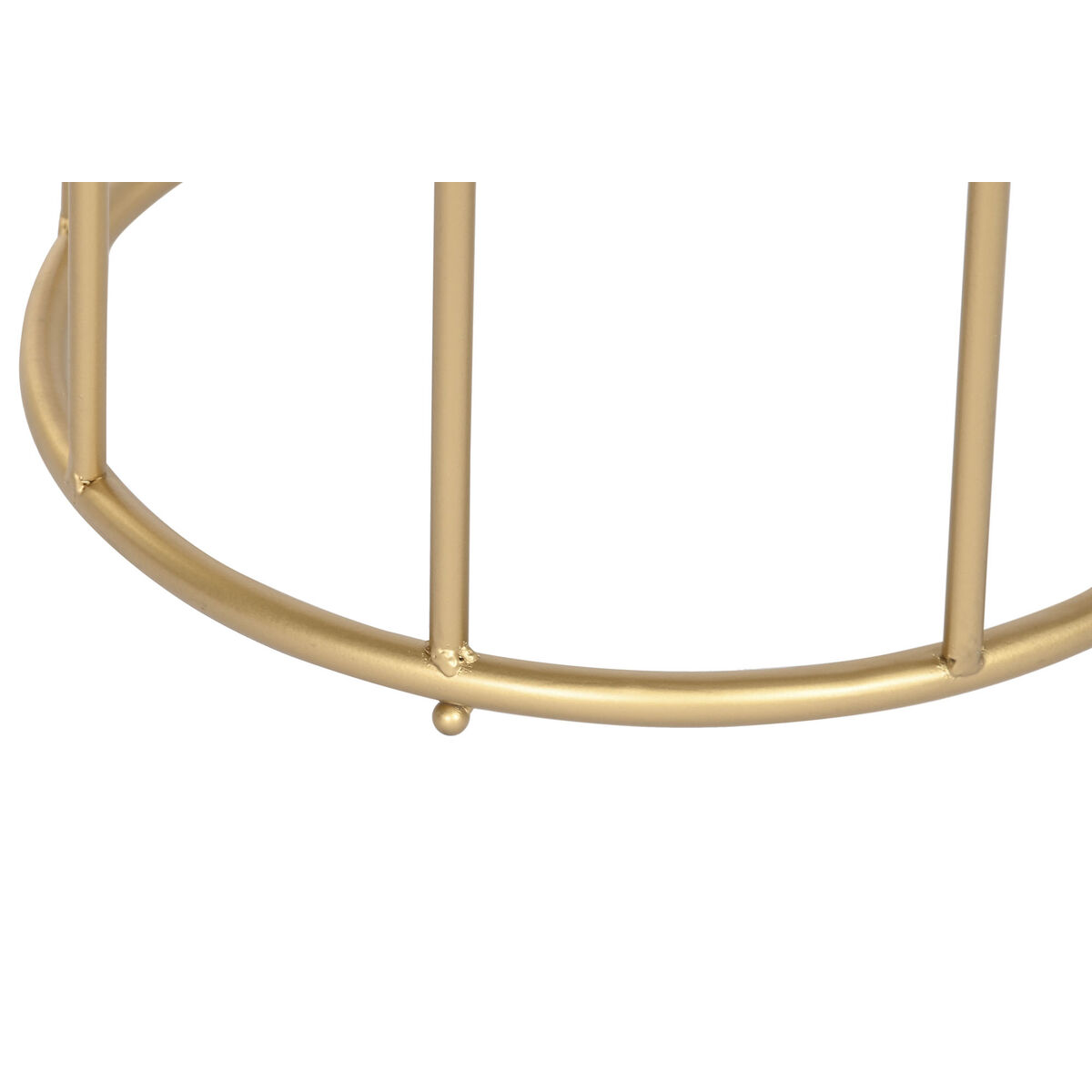 Вспомогательный стол DKD Home Decor Белый Позолоченный Металл Доска 49 x 49 x 60,5 cm-2