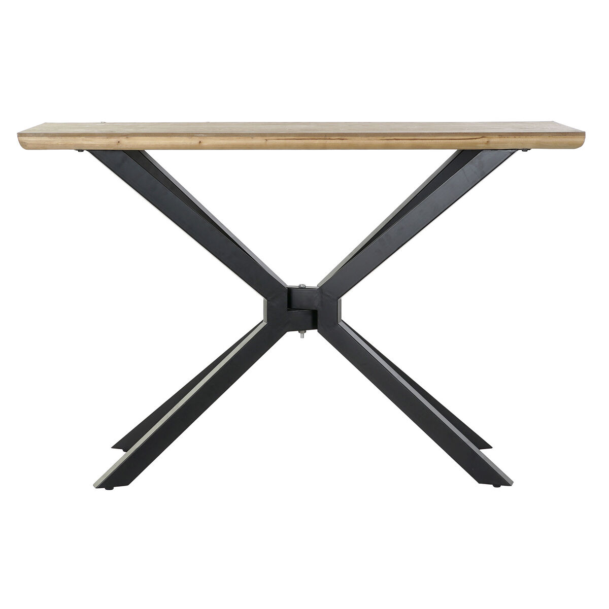 Tavolo di supporto DKD Home Decor Marrone Nero Metallo Naturale El 120 x 40 x 80 cm-2