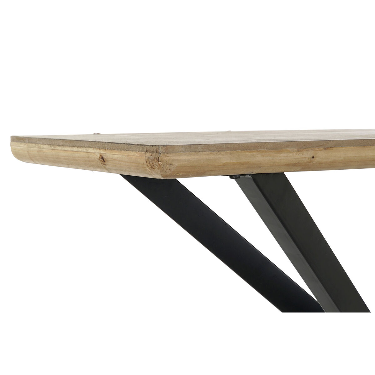 Tavolo di supporto DKD Home Decor Marrone Nero Metallo Naturale El 120 x 40 x 80 cm-4