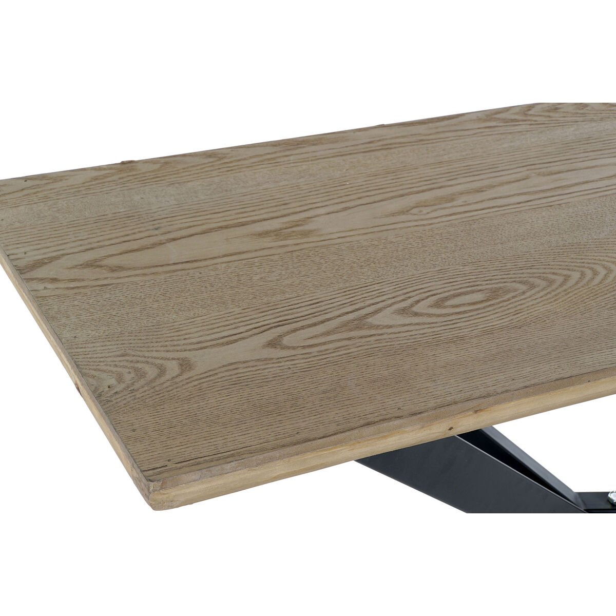 Tavolo di supporto DKD Home Decor Marrone Nero Metallo Naturale El 120 x 40 x 80 cm-5