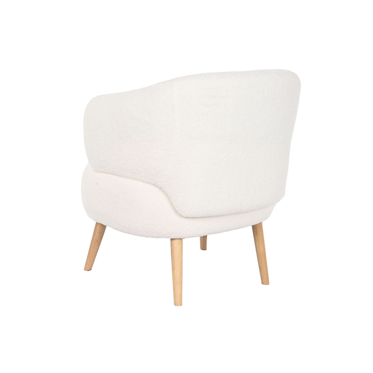 Seat DKD Home Decor White Natural Wooden 70 x 70 x 80 cm-2