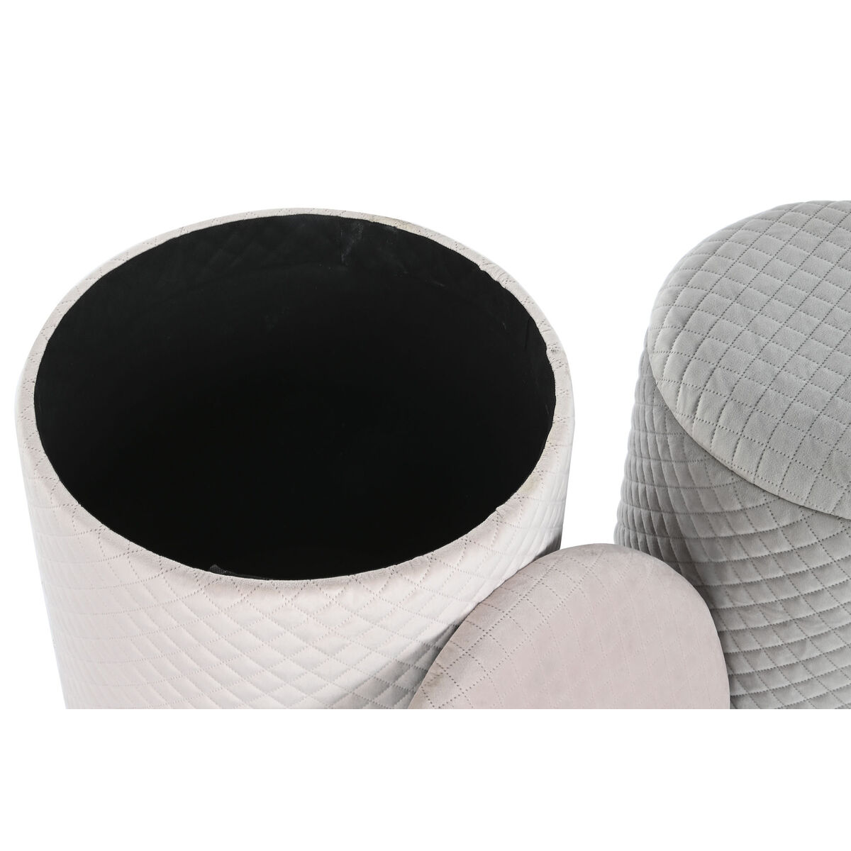 Подставка для ног DKD Home Decor Серый Розовый Деревянный MDF 40 x 40 x 45 cm-3