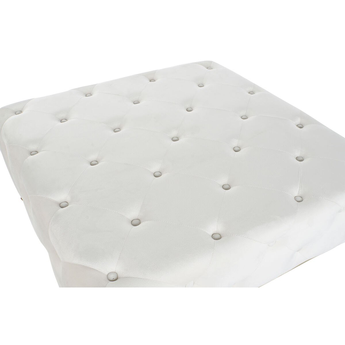 Банкетка DKD Home Decor Белый Позолоченный Металл 100 x 100 x 45 cm-5