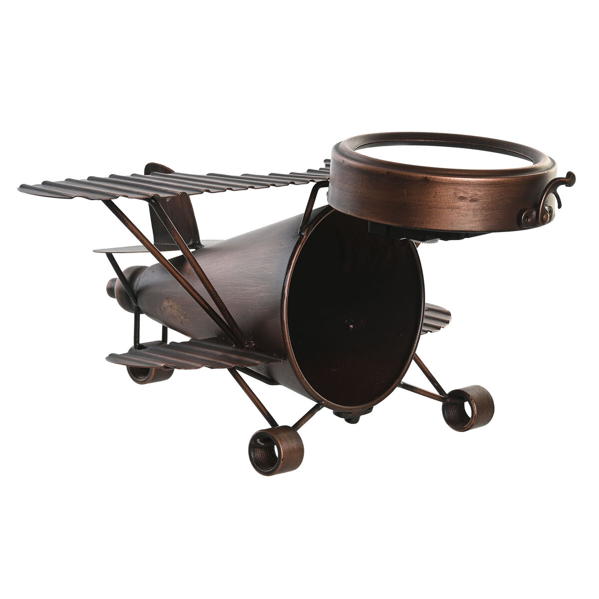 Настольные часы DKD Home Decor 35 x 21 x 14 cm Самолет Стеклянный Алюминий Железо (2 штук)-3