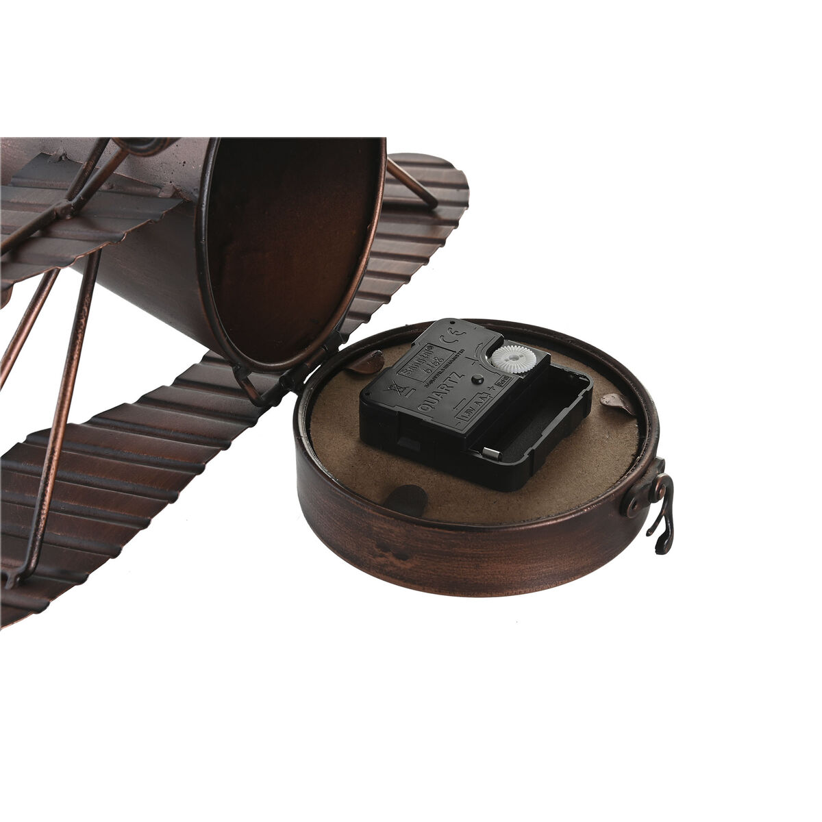 Настольные часы DKD Home Decor 35 x 21 x 14 cm Самолет Стеклянный Алюминий Железо (2 штук)-4