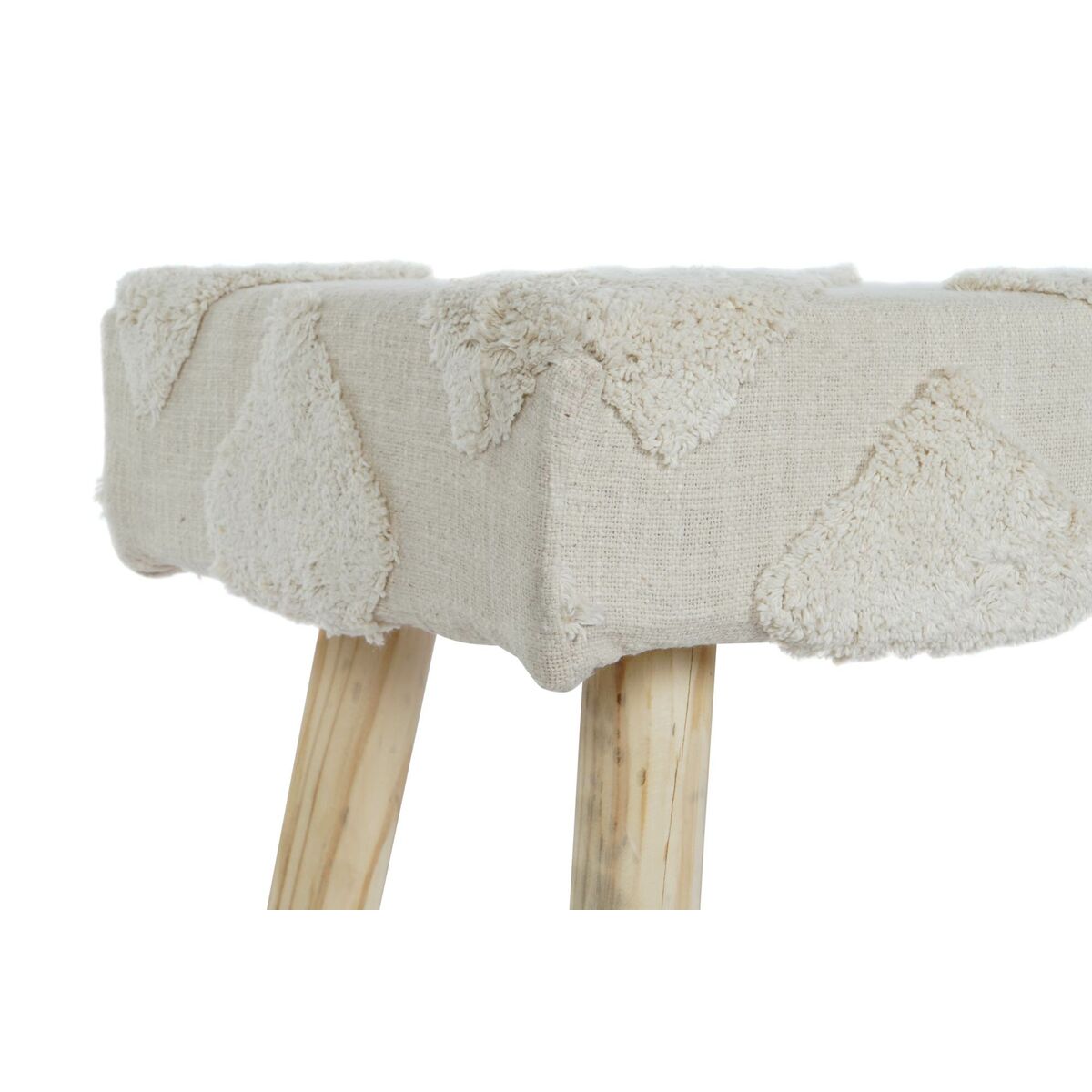 Banqueta DKD Home Decor Branco Madeira Natural 120 x 50 x 40 cm-2