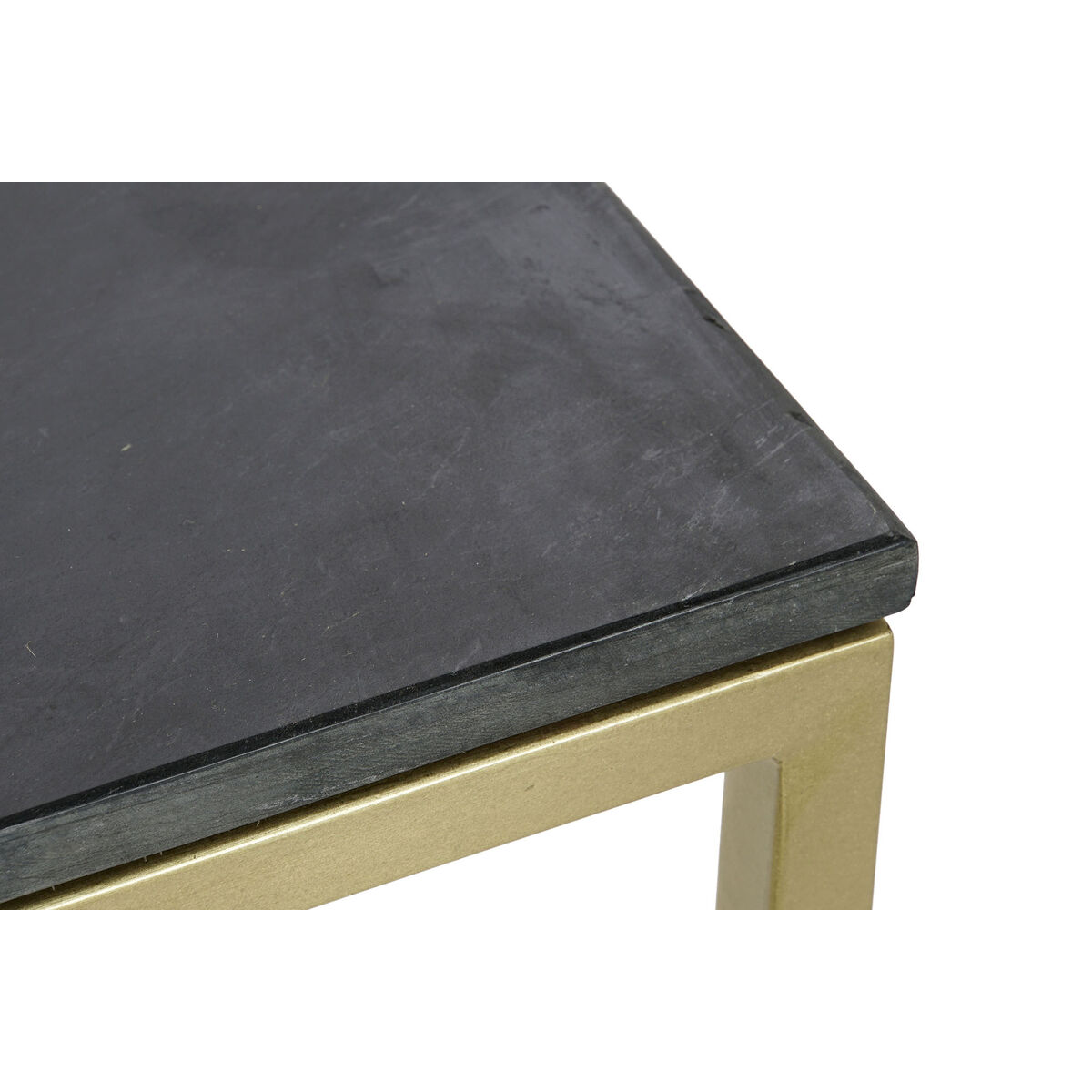 Coffee Table DKD Home Decor Black Gold Plated Marble Iron 100 x 61 x 43 cm-3