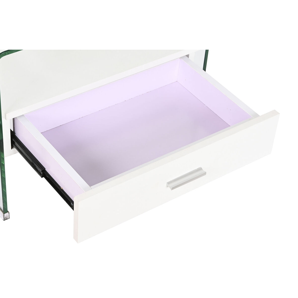 Ночной столик DKD Home Decor Белый Прозрачный Стеклянный Деревянный MDF 50 x 40 x 45,5 cm-4