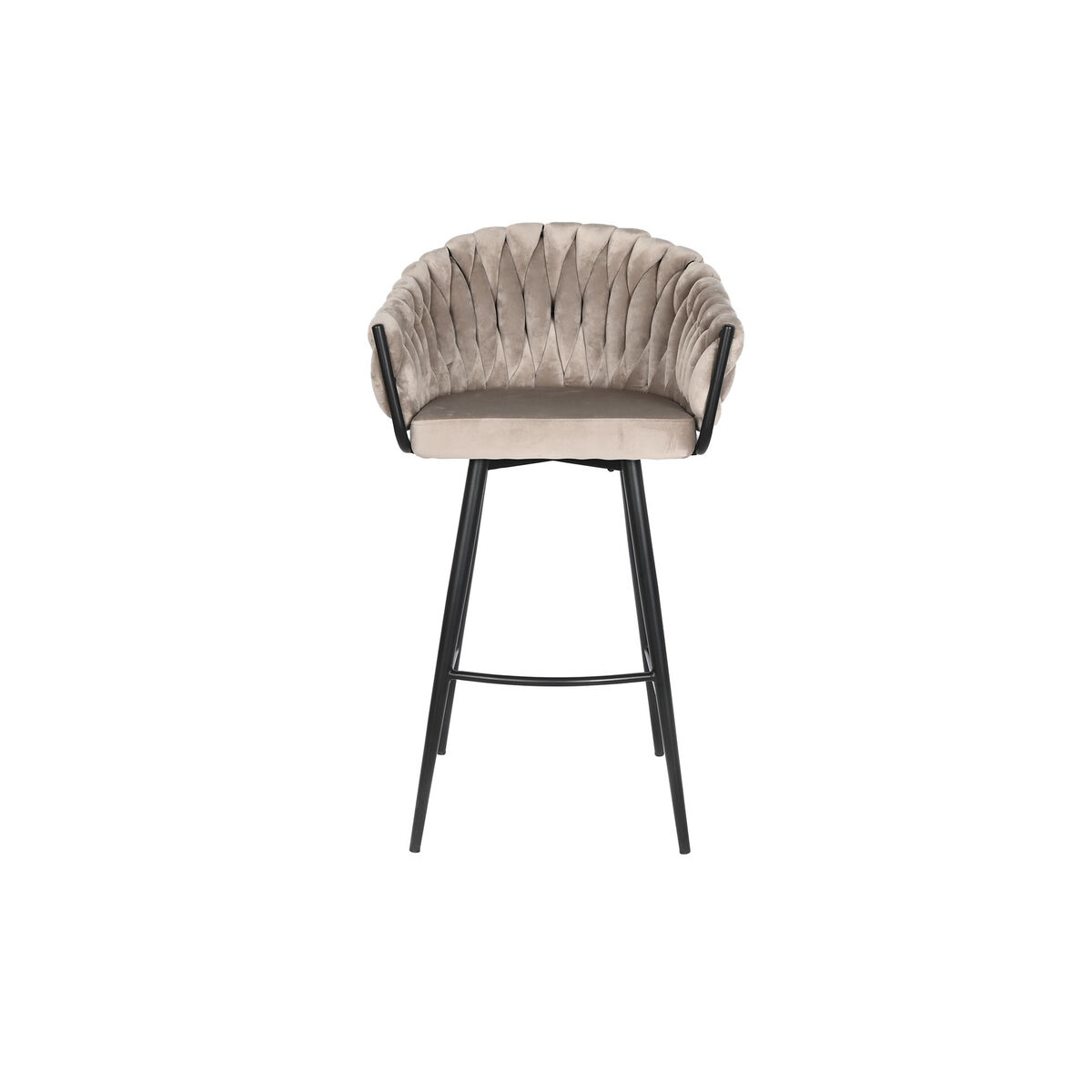 Табурет DKD Home Decor Чёрный Бежевый Металл 61 x 52 x 101 cm-4