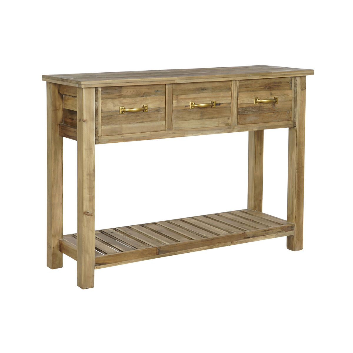 Көмекші жиһаз DKD Home Decor Табиғи металл Шырша Өңделген сүрек 109 x 36 x 79,5 cm