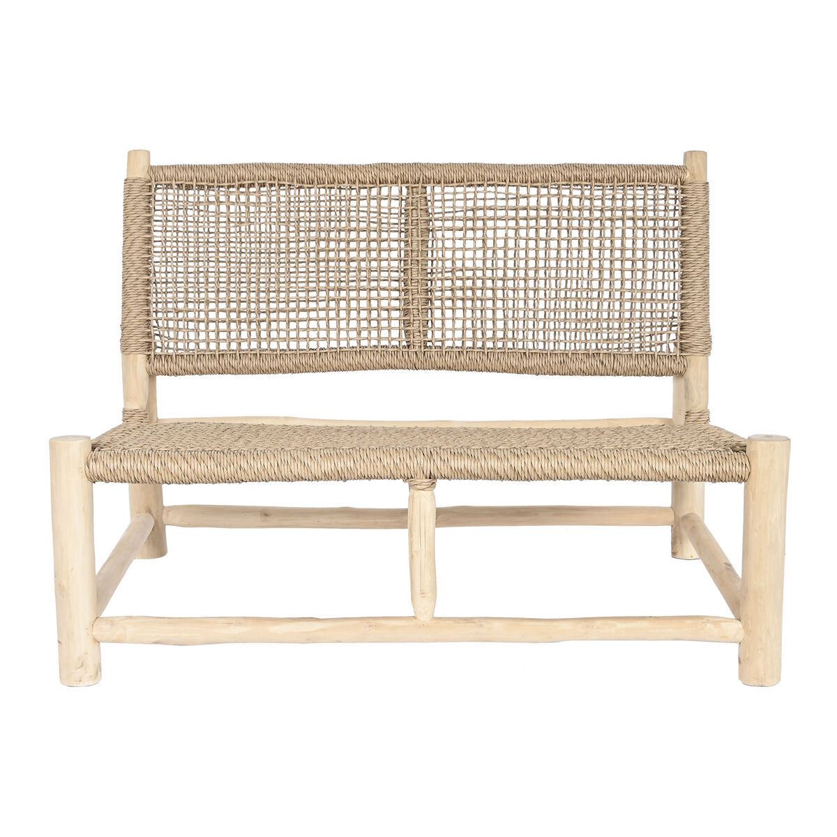 Bag oturgyjy DKD Home Decor Ak tebigy tik 120 x 81 x 84 sm-8