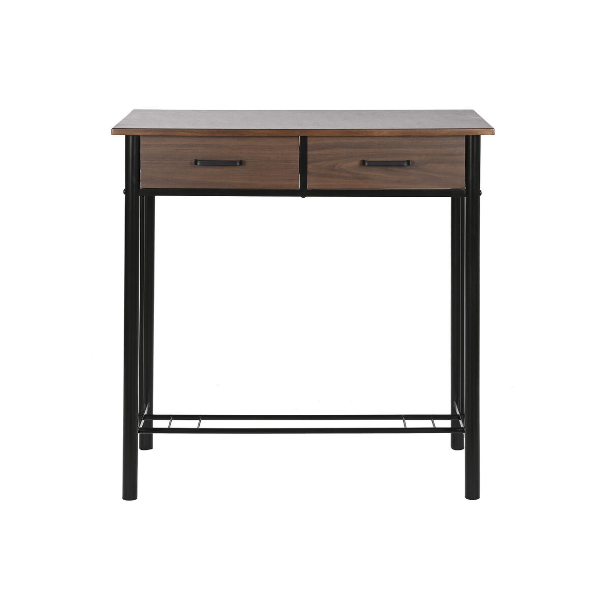 Стол и 2 стула DKD Home Decor Коричневый Чёрный Металл Деревянный MDF 80 x 50 x 84 cm-6