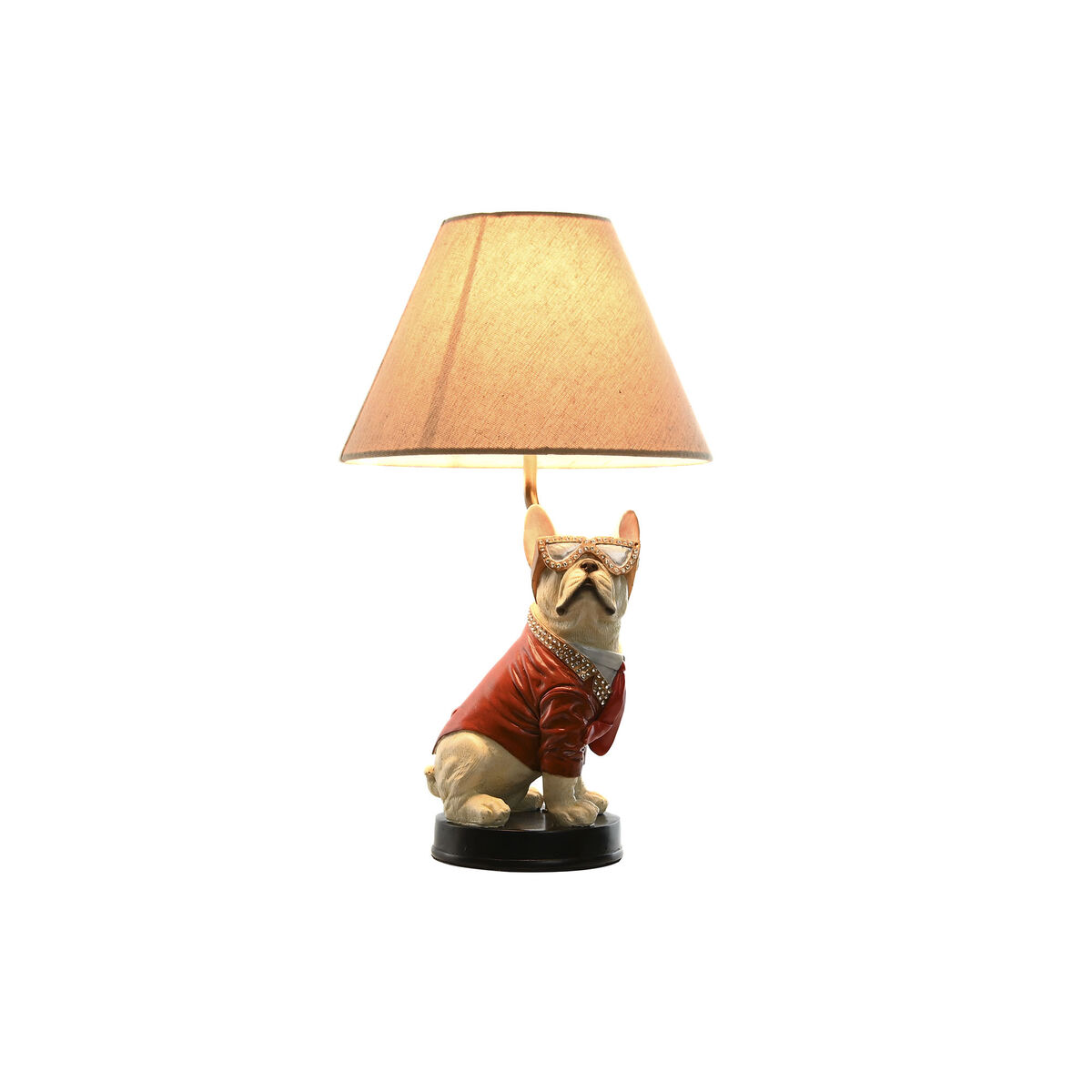 Lampe de table Home ESPRIT Blanc Rouge Métal Résine 50 W 220 V 26 x 26 x 46 cm-5
