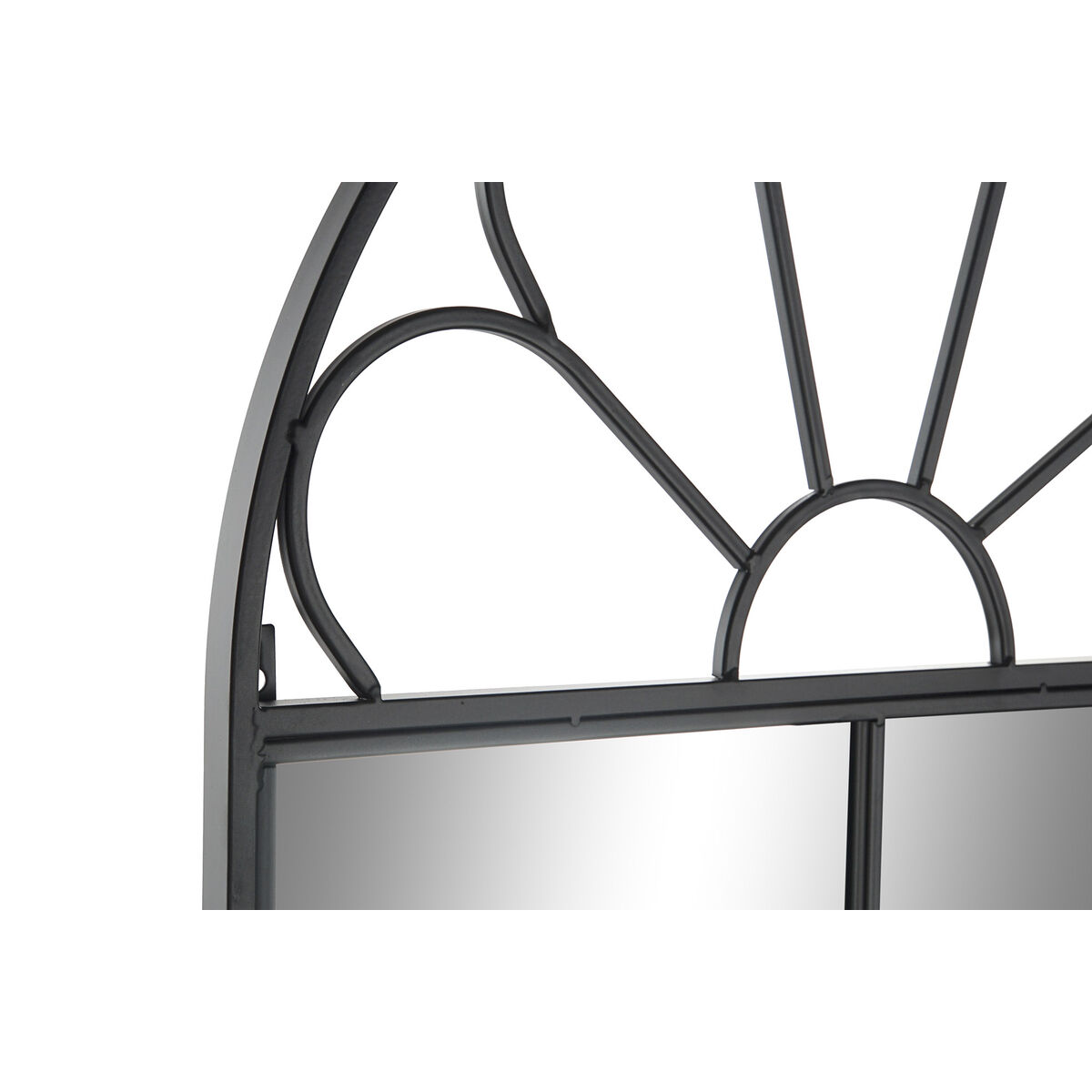Настенное зеркало DKD Home Decor Чёрный Железо Окно 55 x 2 x 169 cm-4