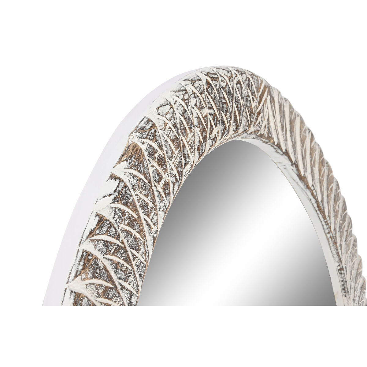 Настенное зеркало Home ESPRIT Белый Коричневый Древесина манго 75 x 4 x 180 cm-2