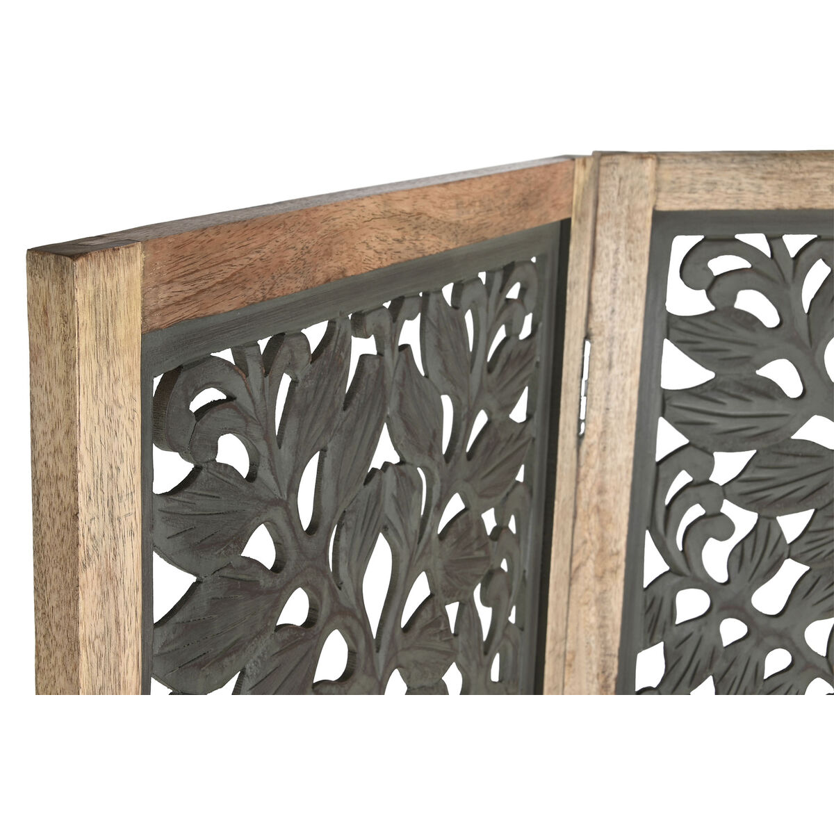 Screen DKD Home Decor Pickled Wood Carving Mango Wood 150 x 3 x 180 cm-4