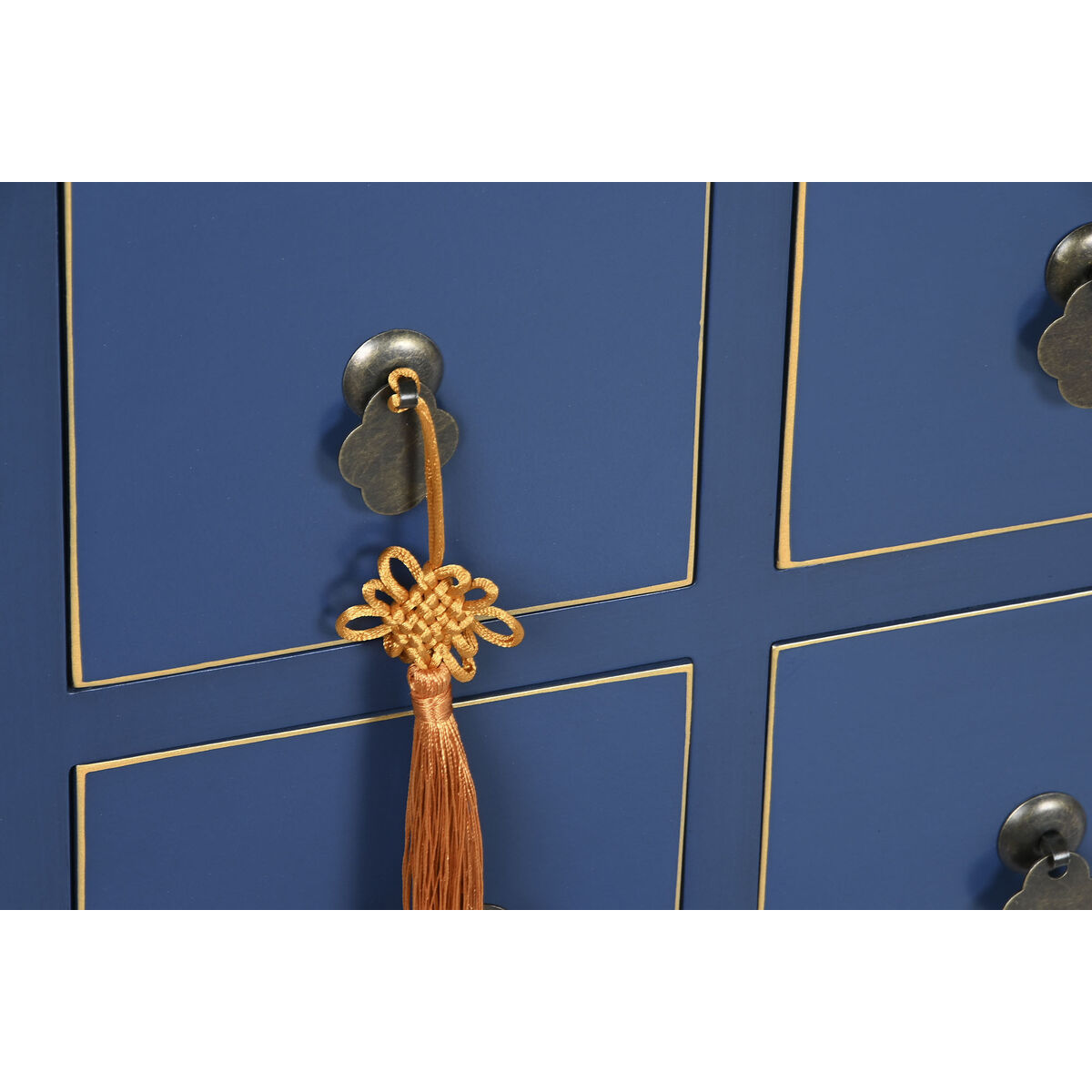 ТВ шкаф DKD Home Decor Синий Позолоченный Ель Деревянный MDF 130 x 24 x 51 cm-7