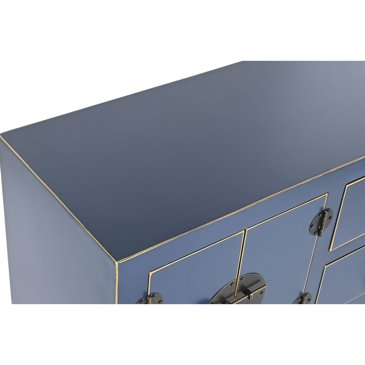 Console DKD Home Decor Blue Gold Plated Spruce Wooden MDF 63 x 26 x 83 cm-2