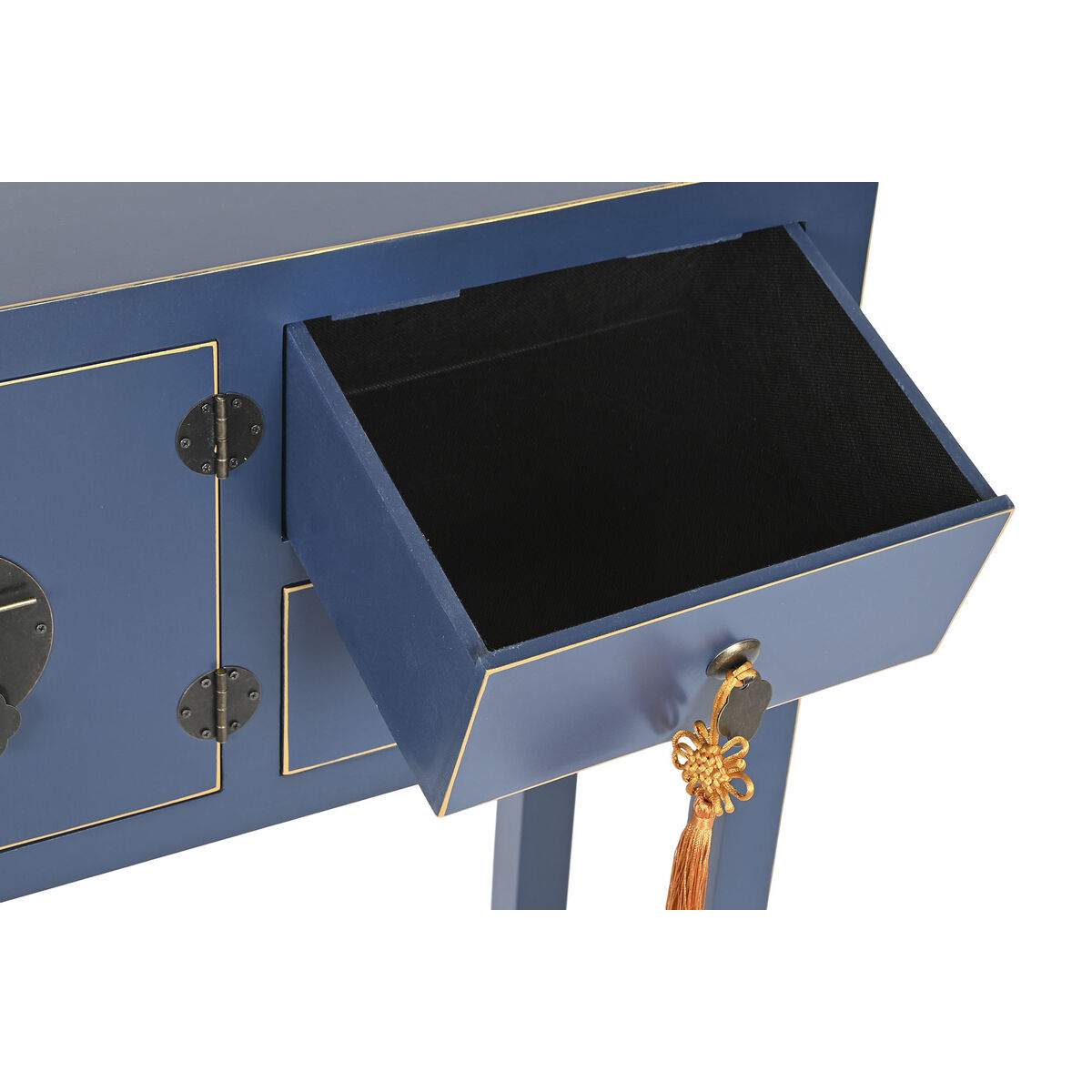 Console DKD Home Decor Blue Gold Plated Spruce Wooden MDF 63 x 26 x 83 cm-5